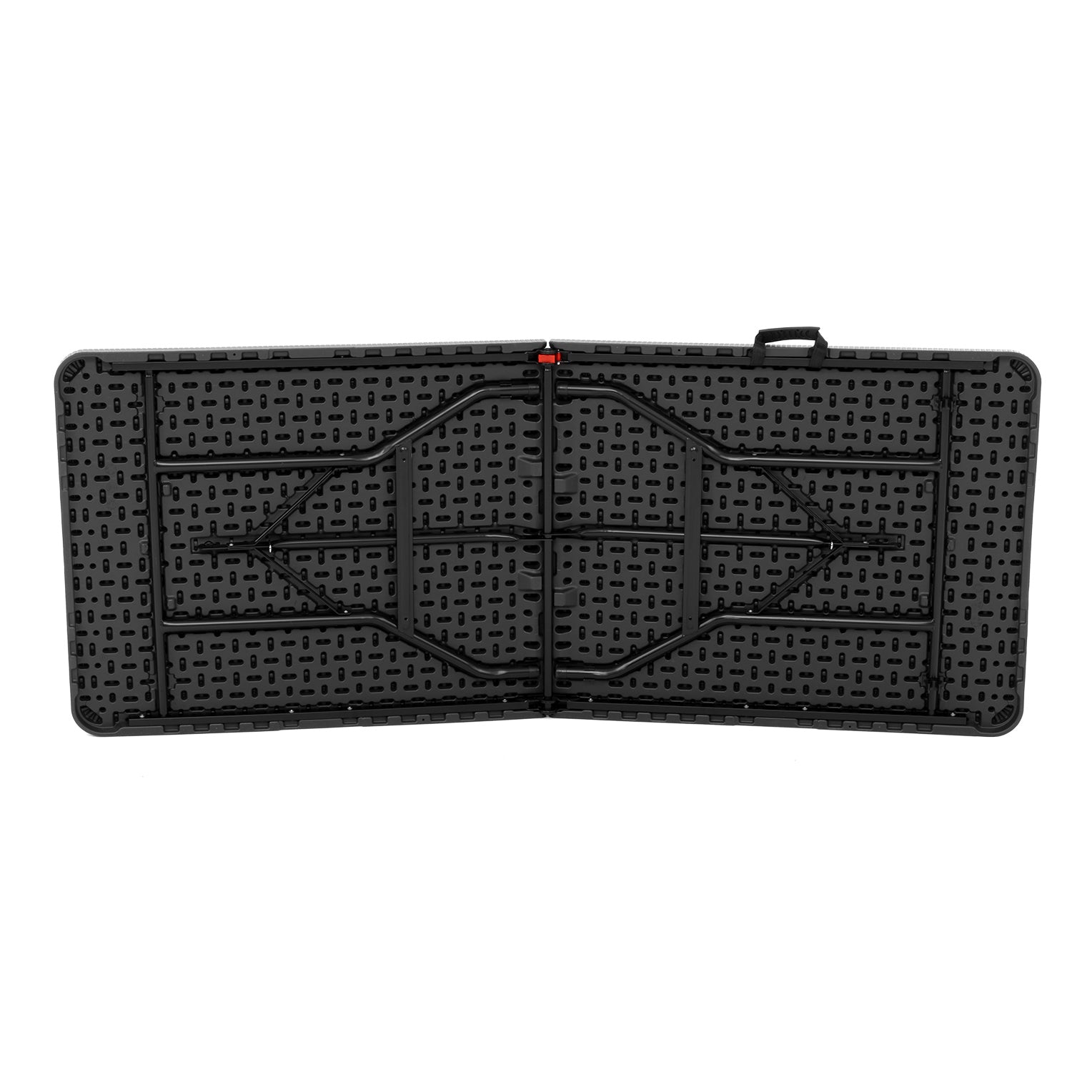 VESTIAMO CASA GIARDINO - Tavolo da giardino Richiudibile Grigio con finitura effetto Rattan - h74x180x74 cm